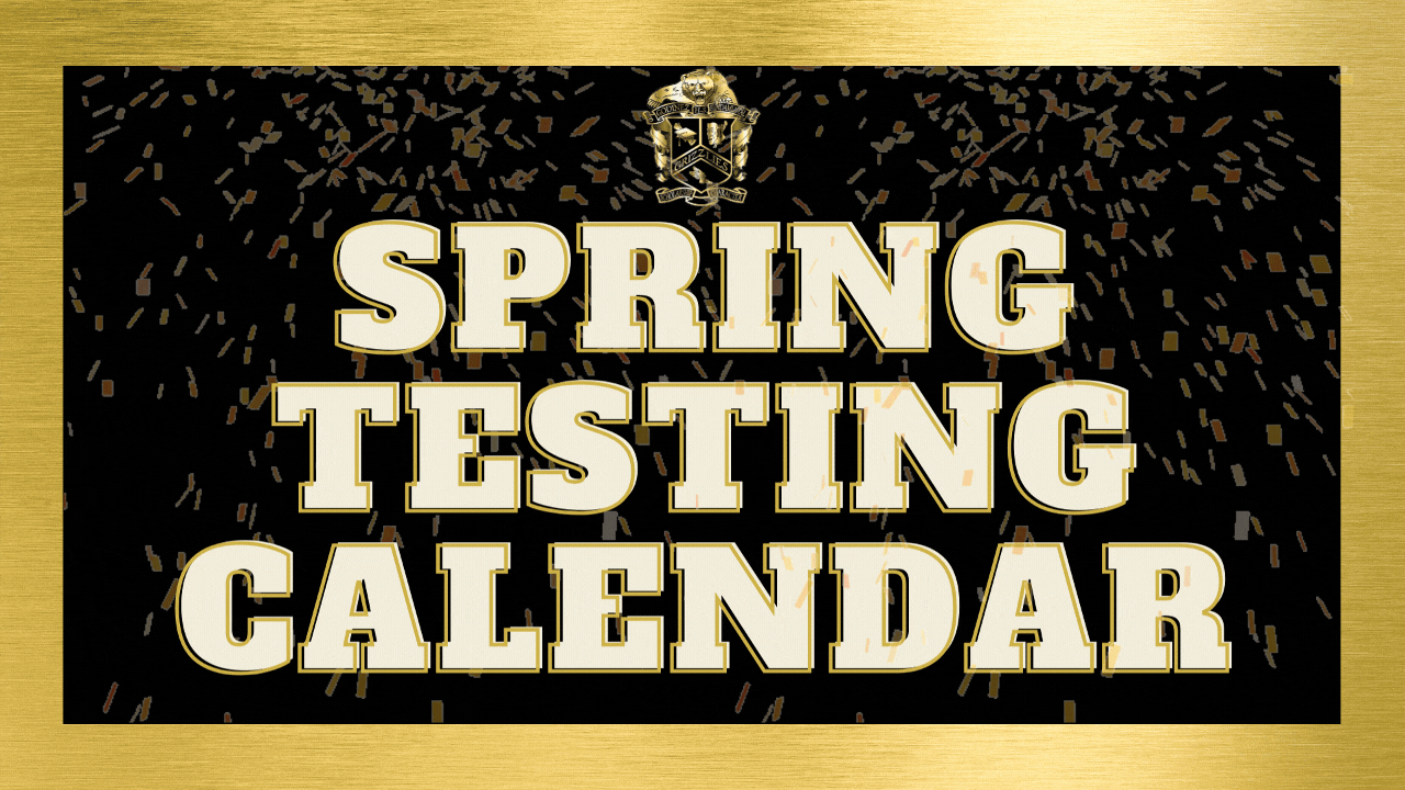 Spring Testing Calendar 